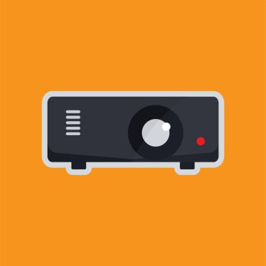Projector icon. Icon related to electronic, technology. Flat icon style. Suitable for stickers and prints. Simple design editable