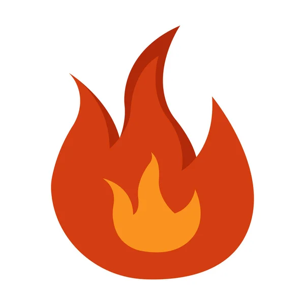 Ikone Des Feuers Illustration Flachen Symbolstil Einfache Gestaltung Editierbar — Stockvektor