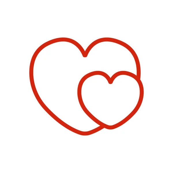 Ilustrace Čáry Srdce Jednoduchý Design Upravitelný Návrhový Vektor — Stockový vektor