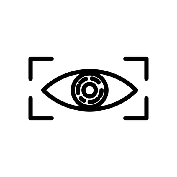 Eye Line Icon Illustration Scan Icon Related Fintech Line Icon — Stock Vector
