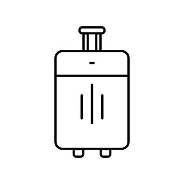 Seyahat çantası simgesi çizimi. Tatille ilgili bir ikon. Basit tasarım düzenlenebilir