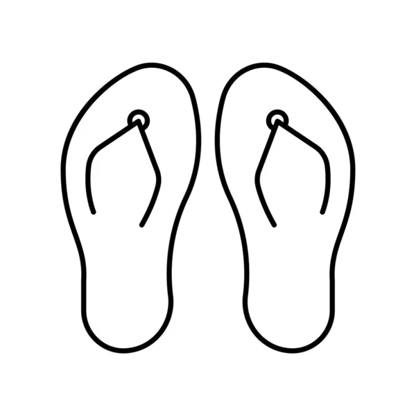 Illustration Des Flip Flops Symbols Symbol Zusammenhang Mit Urlaub Einfache — Stockvektor