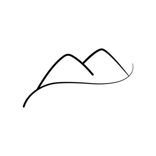 Ilustración Iconos Montaña Icono Relacionado Con Las Vacaciones Diseño Simple — Vector de stock