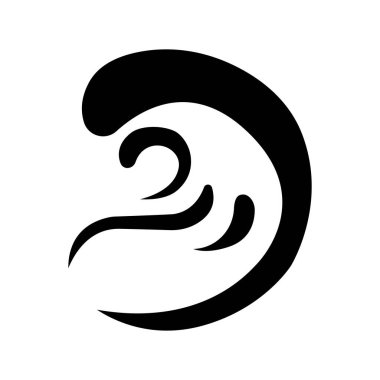 Plaj sembolü çizimi. Tatille ilgili bir ikon. Basit tasarım düzenlenebilir