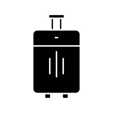 Seyahat çantası sembolü çizimi. Tatille ilgili bir ikon. Basit tasarım düzenlenebilir