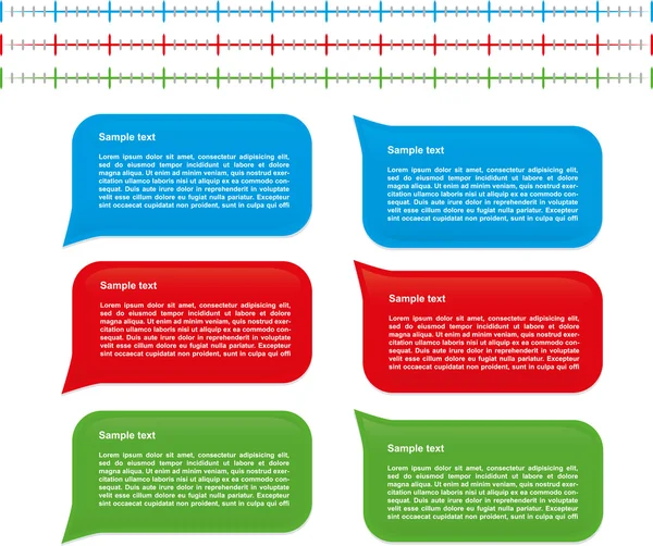 Kommentar textrutor — Stock vektor