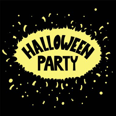 Cadılar Bayramı partileri için davetiye ya da el yazısı olan tebrik kartları..