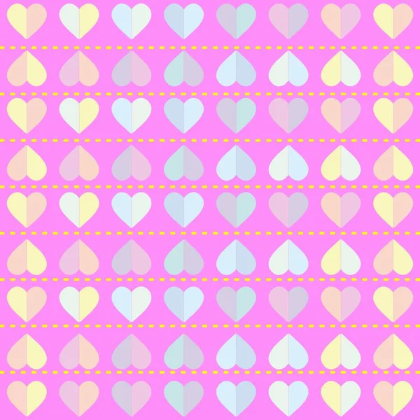 Fondo Bebé Lindo Abstracto Tonos Delicados Color Malvavisco Mitades Corazones — Vector de stock