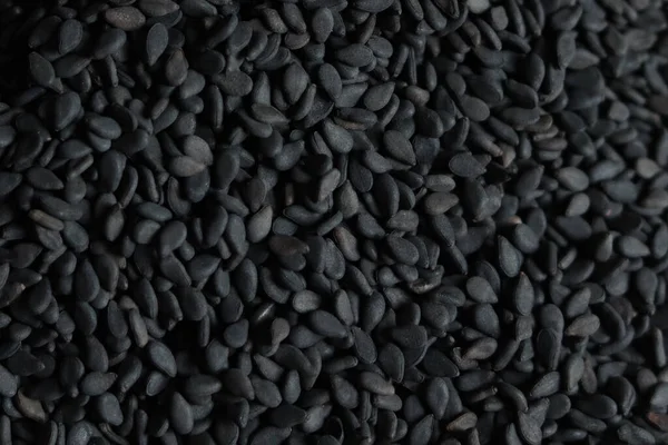 Black Sesame Seed Background — Fotografia de Stock