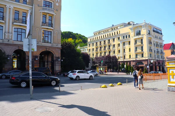 キエフ ウクライナ 2019年8月30日 ウクライナの首都キエフにあるポストヴァ プロシュチャ Posttova Ploshcha 最も古い歴史的広場の1つです 歴史地区 Podil — ストック写真