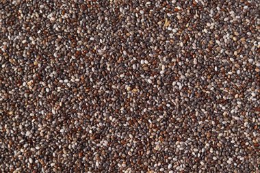 Arka plan olarak Chia tohumları deseni. Sağlıklı süper yiyecekler.