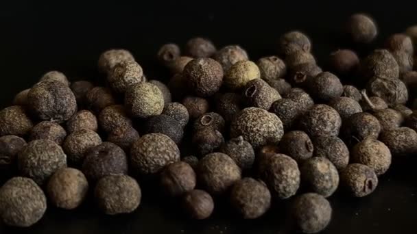 Cereale Uscate Piper Negru Macro Shot Close — Videoclip de stoc
