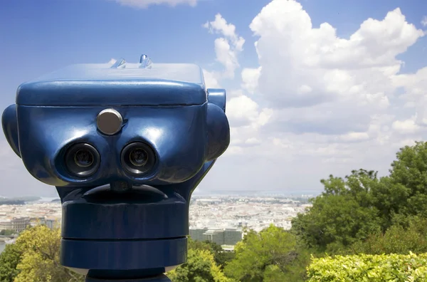 spyglass on the observation deck of the Gellért Hill