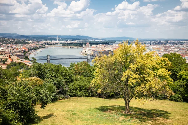 Beautiful view of Budapest from the Gellért Hill