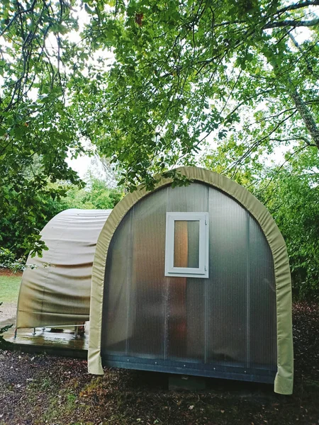 Camping at a Tiny home tent concept