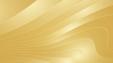 Çizgi eğrisi tasarımlı altın arkaplan. Vektör çizimi. Bölüm 10