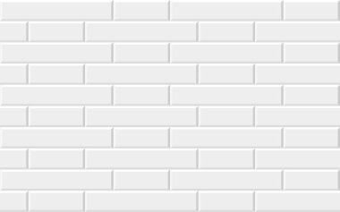 Beyaz tuğlalı arka plan. Soyut geometrik dikişsiz desen tasarımı. Vektör illüstrasyonu.