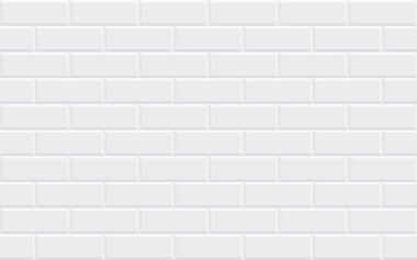 Beyaz tuğlalı arka plan. Soyut geometrik dikişsiz desen tasarımı. Vektör çizimi. Bölüm 10