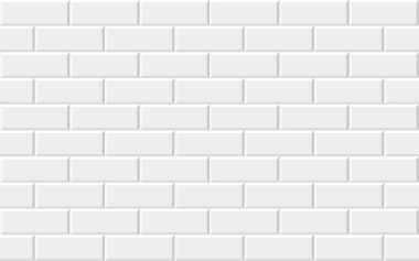 Beyaz tuğlalı arka plan. Soyut geometrik dikişsiz desen tasarımı. Vektör illüstrasyonu.