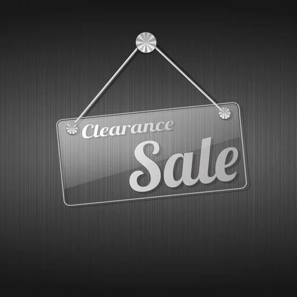 Clearance sale signs hanging — Stock Vector