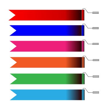 renkli boya silindirleri