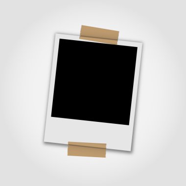 Beyaz Siyah zeminde izole fotoğraf çerçeveleri.