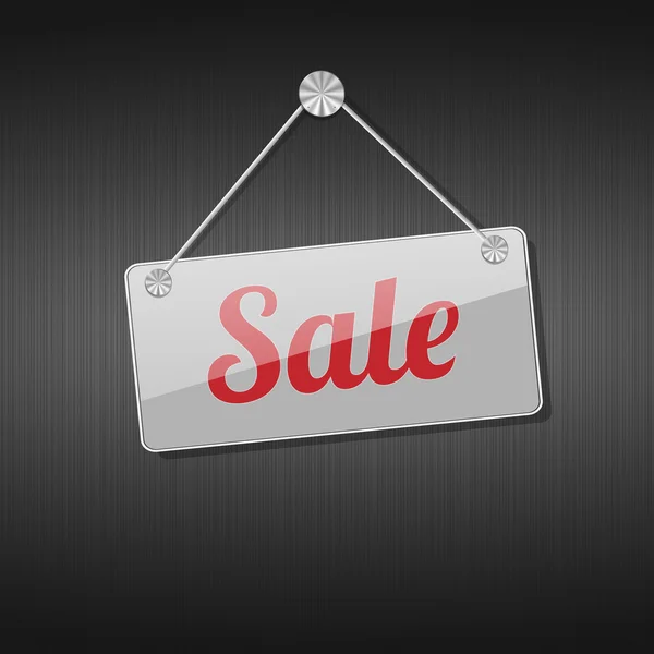 Sale signs hanging — Stock Vector