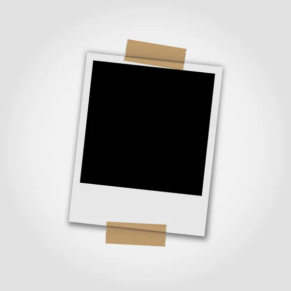 Photo frames isolated on white black ground. — Stock Vector