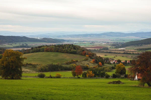 Hügelige Ländliche Landschaft Herbst Hochwertiges Foto — Stockfoto