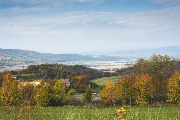 Hügelige Ländliche Landschaft Herbst Hochwertiges Foto — Stockfoto