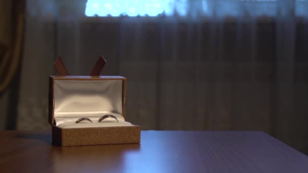 Anillos de boda — Vídeo de stock