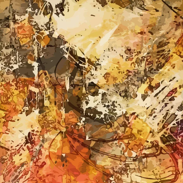 Fleurs Abstraites Motif Feuilles Aquarelle Peinture Numérique Dessinée Main Arts — Image vectorielle
