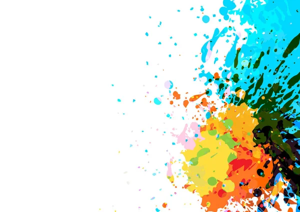 Абстрактные Векторные Краски Брызги Цвета Фона Дизайн Иллюстрации Векторный Дизайн — стоковый вектор