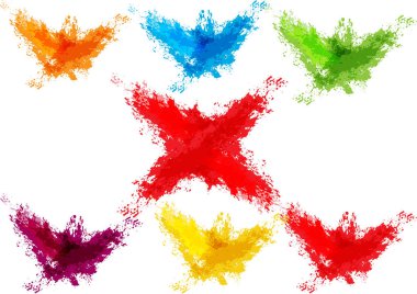 Soyut sıçrama dizaynı renkli arkaplan tasarımı. İllüstrasyon vektörü deseni