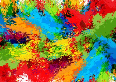 Soyut sıçrayan renkli arkaplan tasarımı. İllüstrasyon vektörü deseni