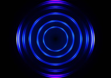Soyut vektör dairesi ışık neon arkaplanı. Parlak çerçeve. Vektör illüstrasyon tasarımı