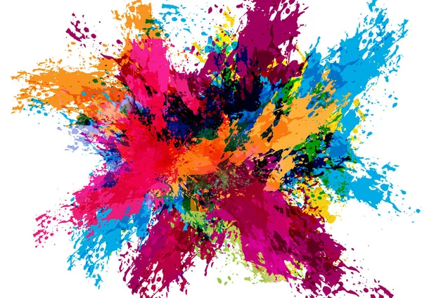 Abstrakter Vektorspritzer Und Farbhintergrund Farbspritzer Farbe Vektor Illustration Design Hintergrund — Stockvektor