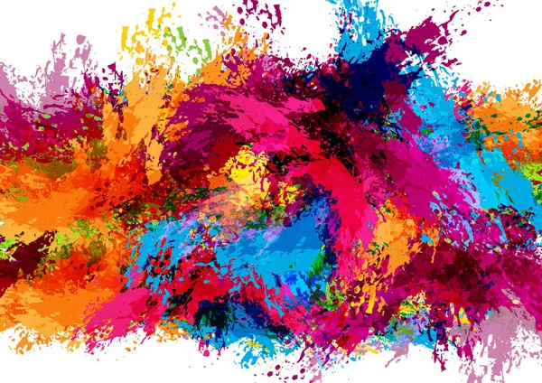 矢量水花和油漆的色彩背景 油漆飞溅的颜色 矢量图解设计背景 — 图库矢量图片#