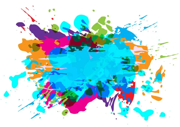 Abstract Vector Splatter Multi Color Background Design Illustration Vector Design — Stock Vector