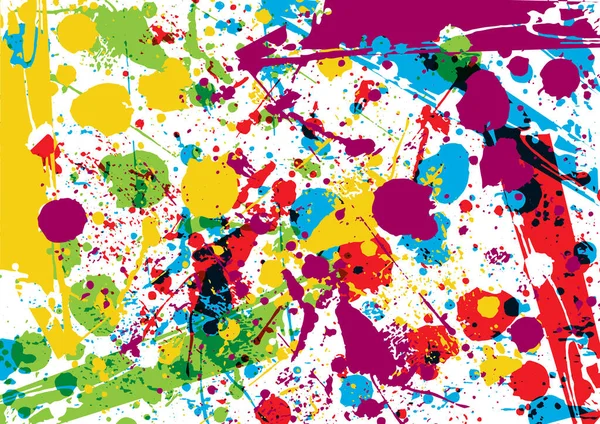 Abstract Vector Splatter Multi Color Background Design Illustration Vector Design — Vector de stock