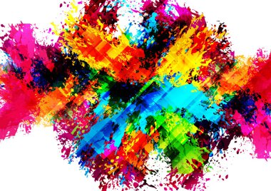 Soyut vektör sıçraması ve boyama arkaplanı. Boya sıçrama rengi. Vektör illüstrasyon tasarımı arka planı.