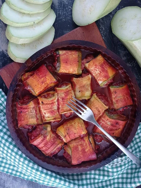 Kıymalı Kabak Böreği — Stok fotoğraf