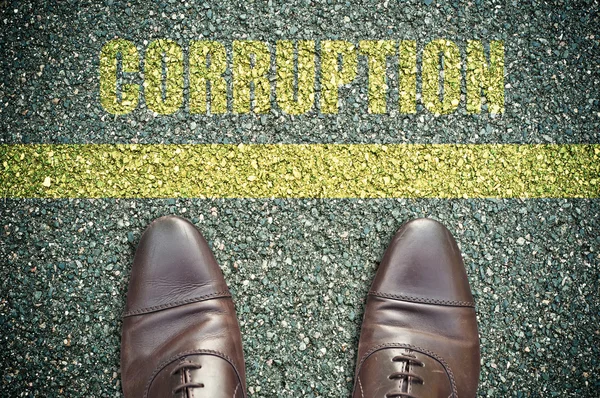 Concepto de carretera - corrupción —  Fotos de Stock