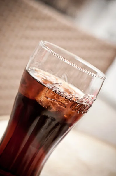 ココアコーラのガラス — ストック写真