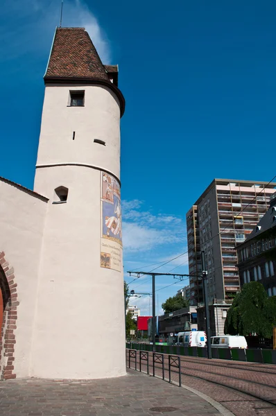 Medieval Bollwerk tower in Mulhouse — Stock Photo, Image