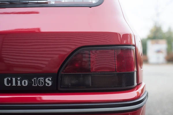 Mulhouse France October 2021 Closeup Rear Light Red Renault Clio — Stock Photo, Image