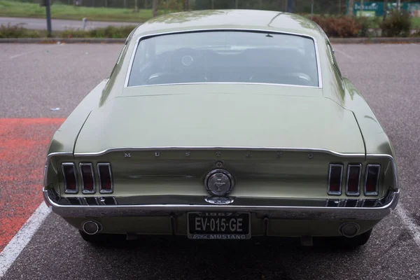 Mulhouse France 2021 Rear View Ford Mustang 1967 Fastback Street — 스톡 사진