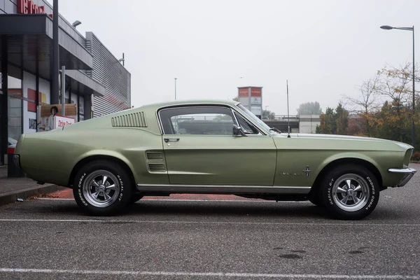 Mulhouse Francie Října 2021 Profil Pohled Ford Mustang 1967 Fastback — Stock fotografie