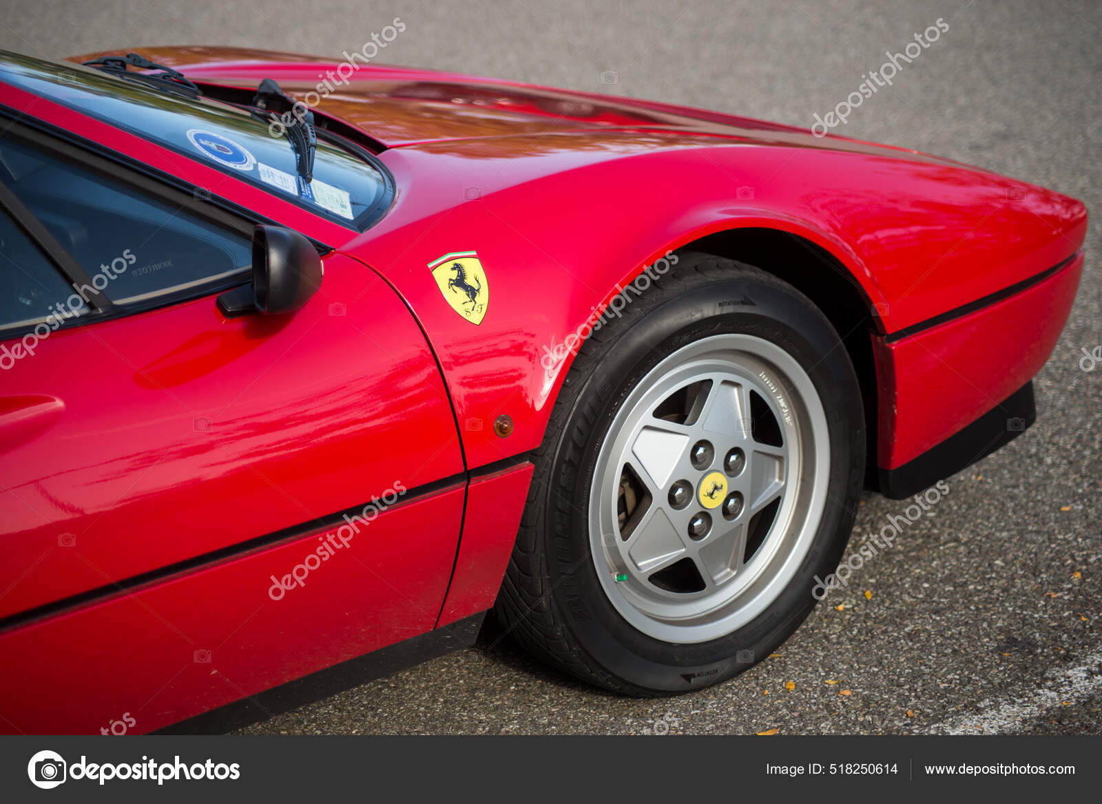 Мюлуз Франция Сентября 2021 Года Вид Красный Ferrari 308 Gts.