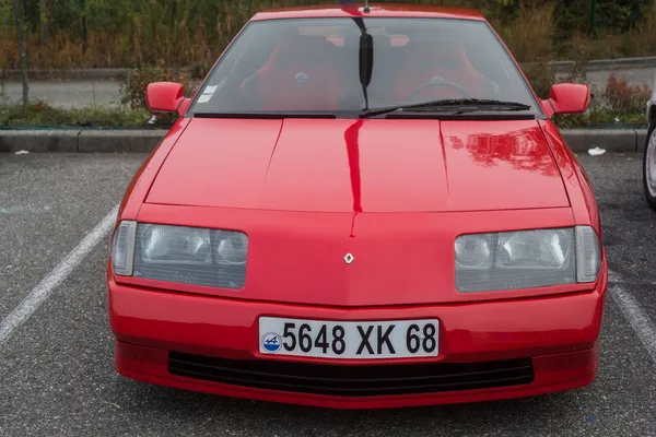 Mulhouse France October 2021 Front View Red Alpine A310 Parked — Stock Photo, Image